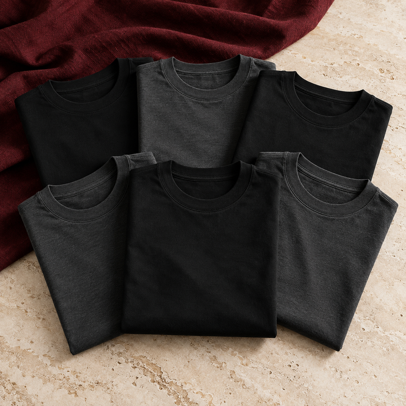 Pack de 6 polos oversize de algodón